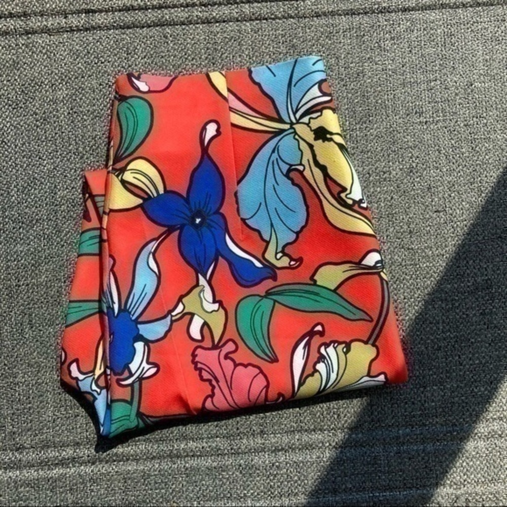 ๐ M. Mix colorful floral dress career pants 2 - Picture 9 of 12